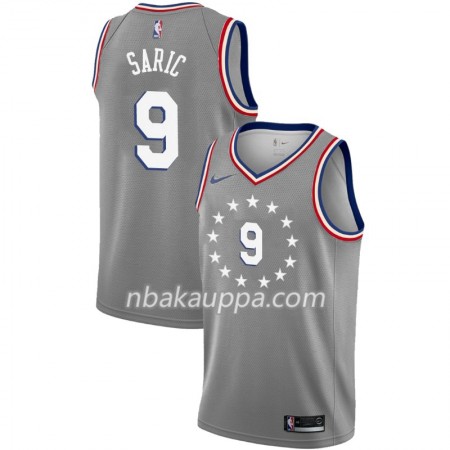 Philadelphia 76ers Dario Saric 9 2018-19 Nike City Edition Harmaa Pelipaidat Swingman - Miesten